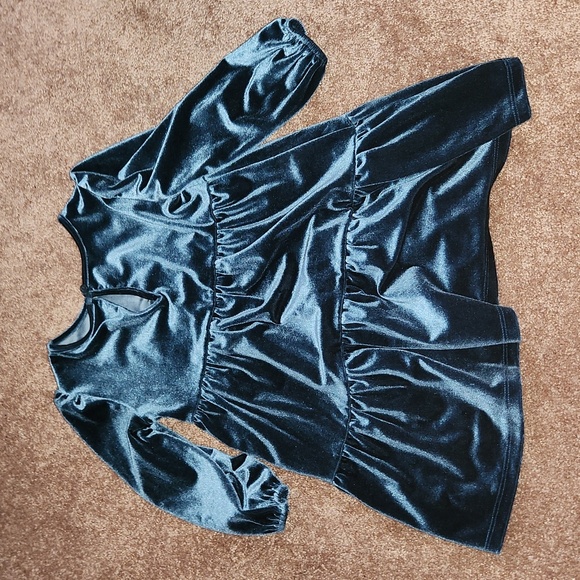 Velvet dress green - Picture 2 of 4